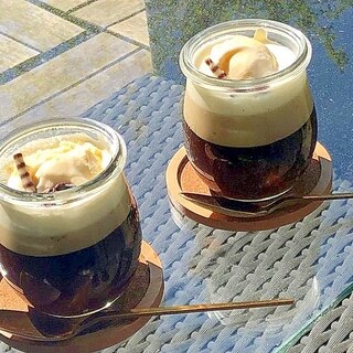 ３層のコーヒーゼリー